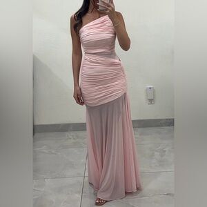 Elegant Pink Evening Gown